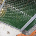 38mm Deep Moulded GRP Grating used in building risers